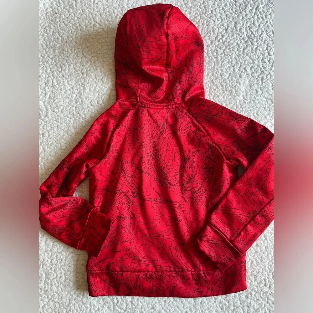 Nike dri fit hooded sweatshirt, black/red. Size 4T